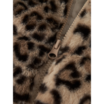 NAME IT Fake Fur Jakke Mila Humus Leo